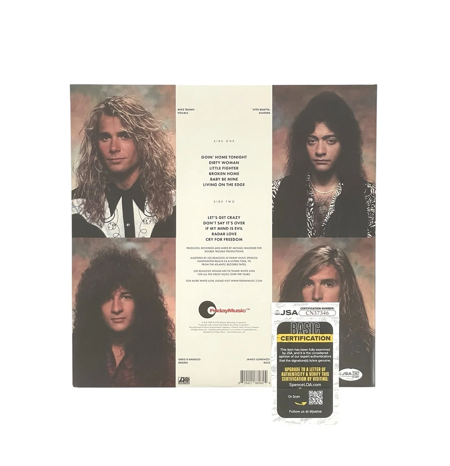 White Lion Signed Big Game Grey Colored Limited Edition Vinyl Album Mike Tramp, изображение 3