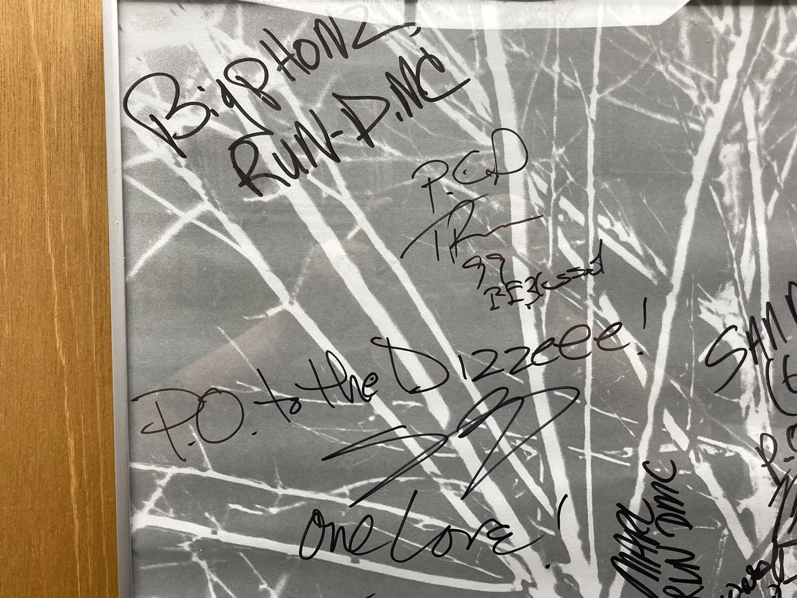 WBCN 104.1 Boston Signed Autographed XMAS Rave 1999 Poster - Jam Master Jay!, изображение 2