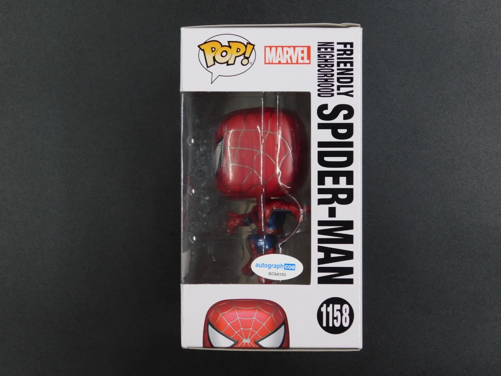 Tobey Maguire — Tobey Maquire Signed Autographed Funko Pop 1158 Spider-Man Peter Parker ACOA, изображение 4