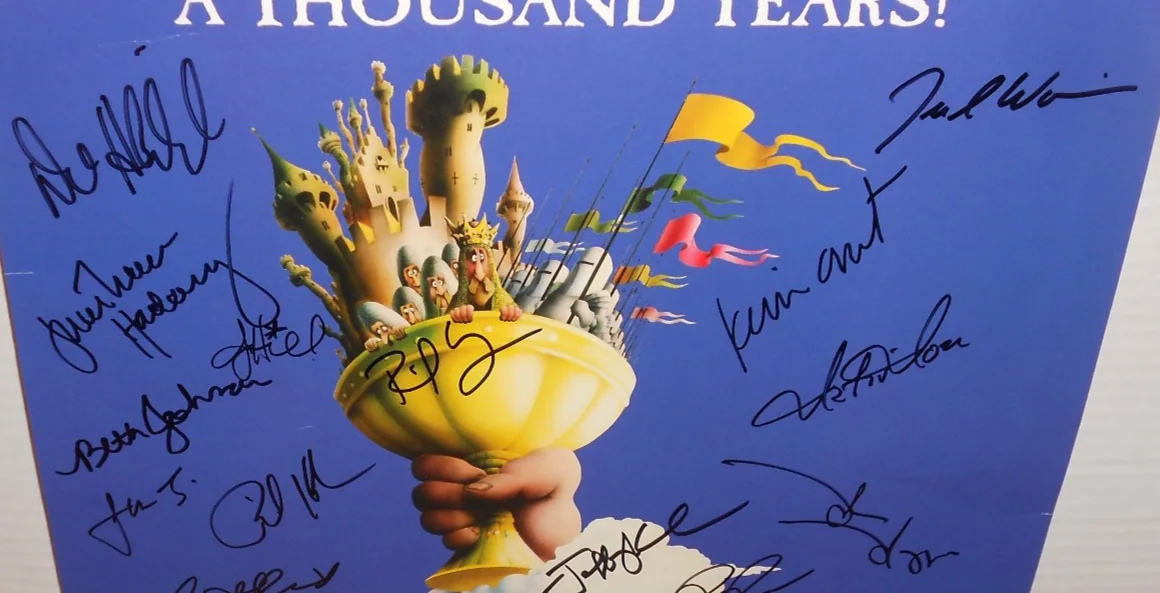 Monty Python Spamalot SIGNED by 19 Broadway Musical 14x22 Poster Shubert Theater, image 2
