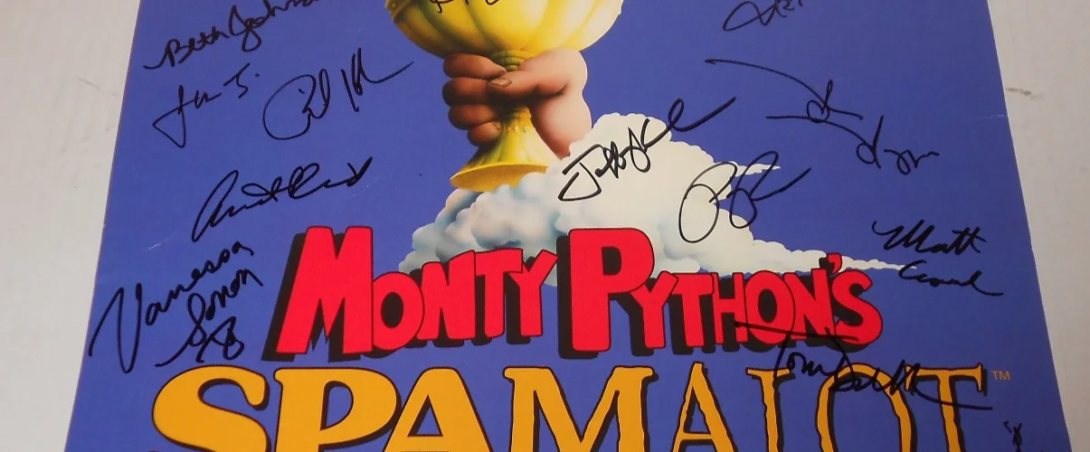 Monty Python Spamalot SIGNED by 19 Broadway Musical 14x22 Poster Shubert Theater, image 4