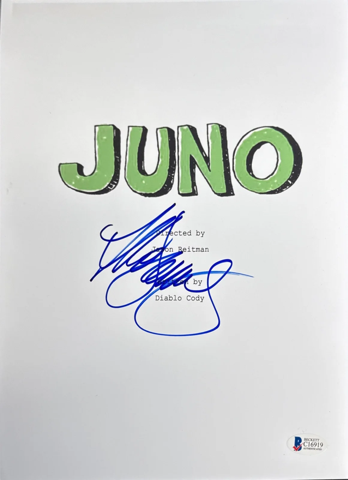 Allison Janney — Allison Janney Signed Juno Script Cover Only BAS C16919, изображение 2