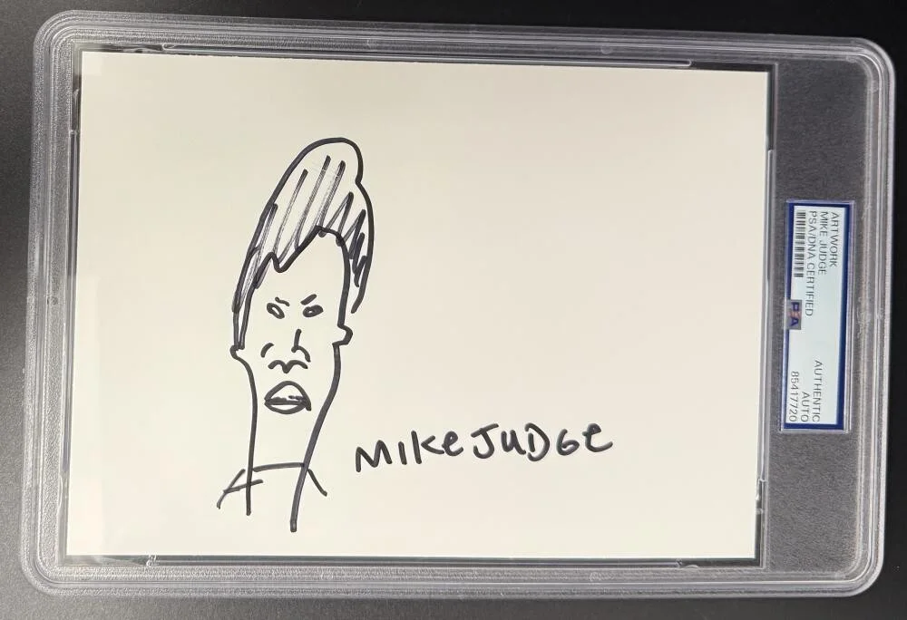 Mike Judge — Mike Judge Signed Autograph PSA/DNA Very Rare Slabbed Beavis & Butthead Sketch