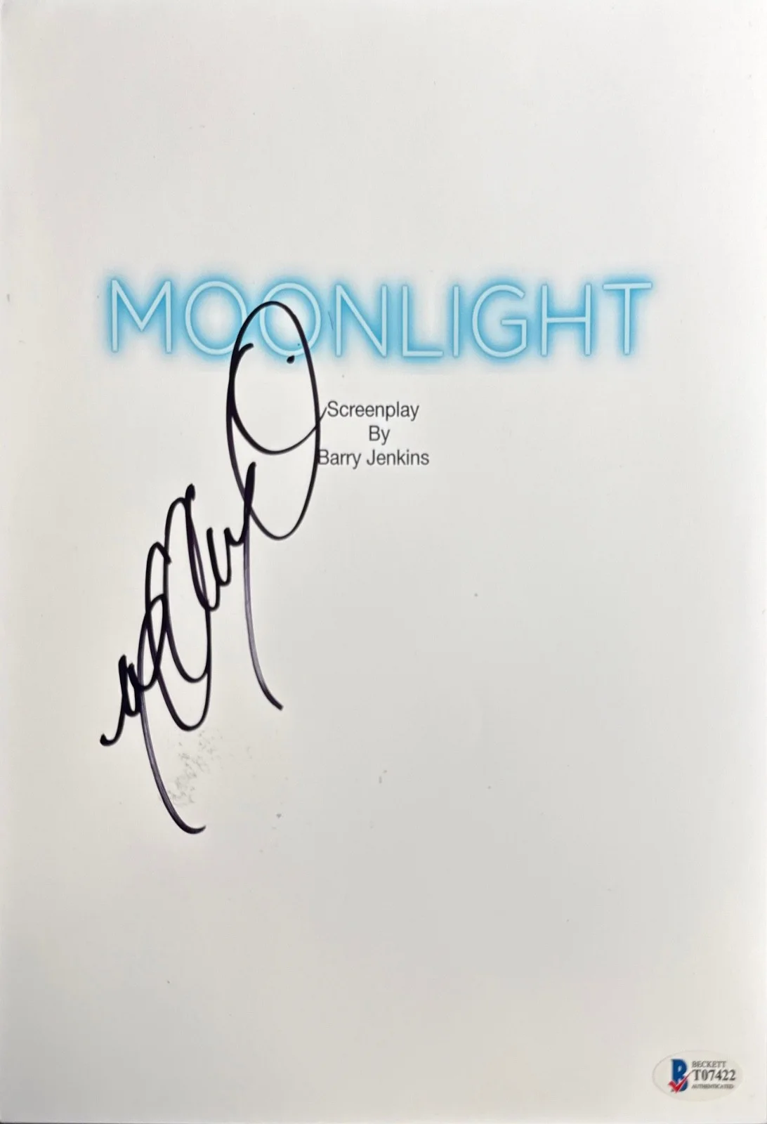 Mahershala Ali — Mahershala Ali Signed 8x10 Moonlight Script Cover Only BAS T07422, image 2