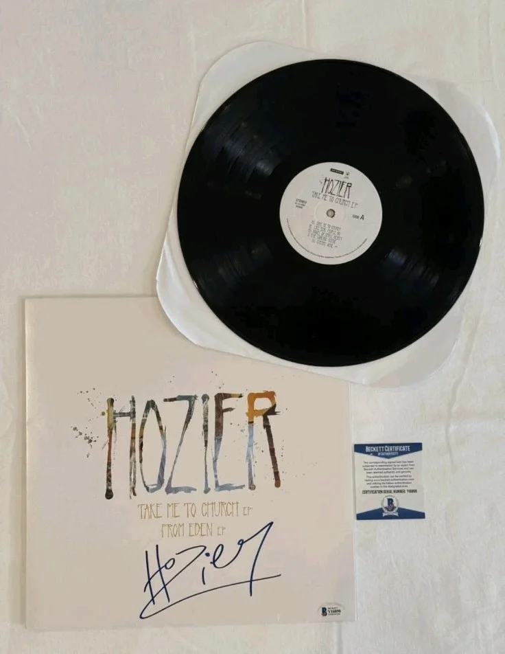 Hozier Signed Take Me To Church From Eden EP Vinyl LP Record Album Beckett COA, изображение 2