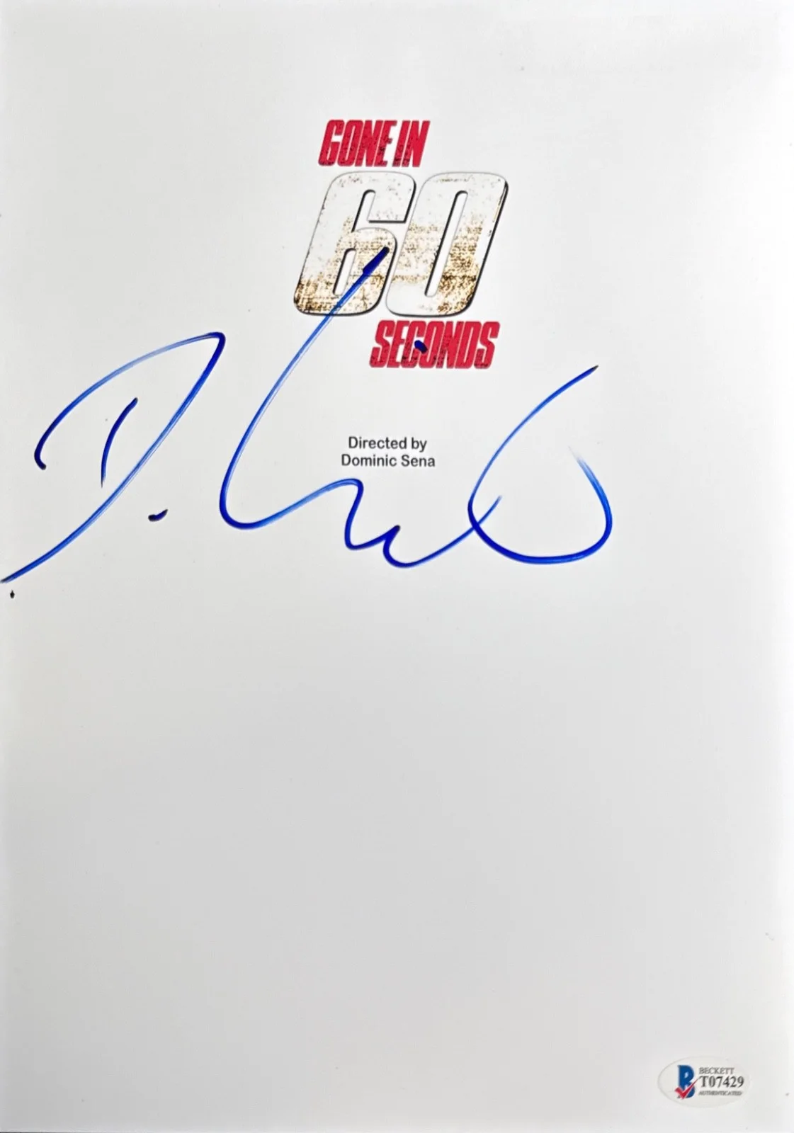 Delroy Lindo — Delroy Lindo Signed 8x10 Gone In 60 Seconds Script Cover Only BAS T07429, image 2