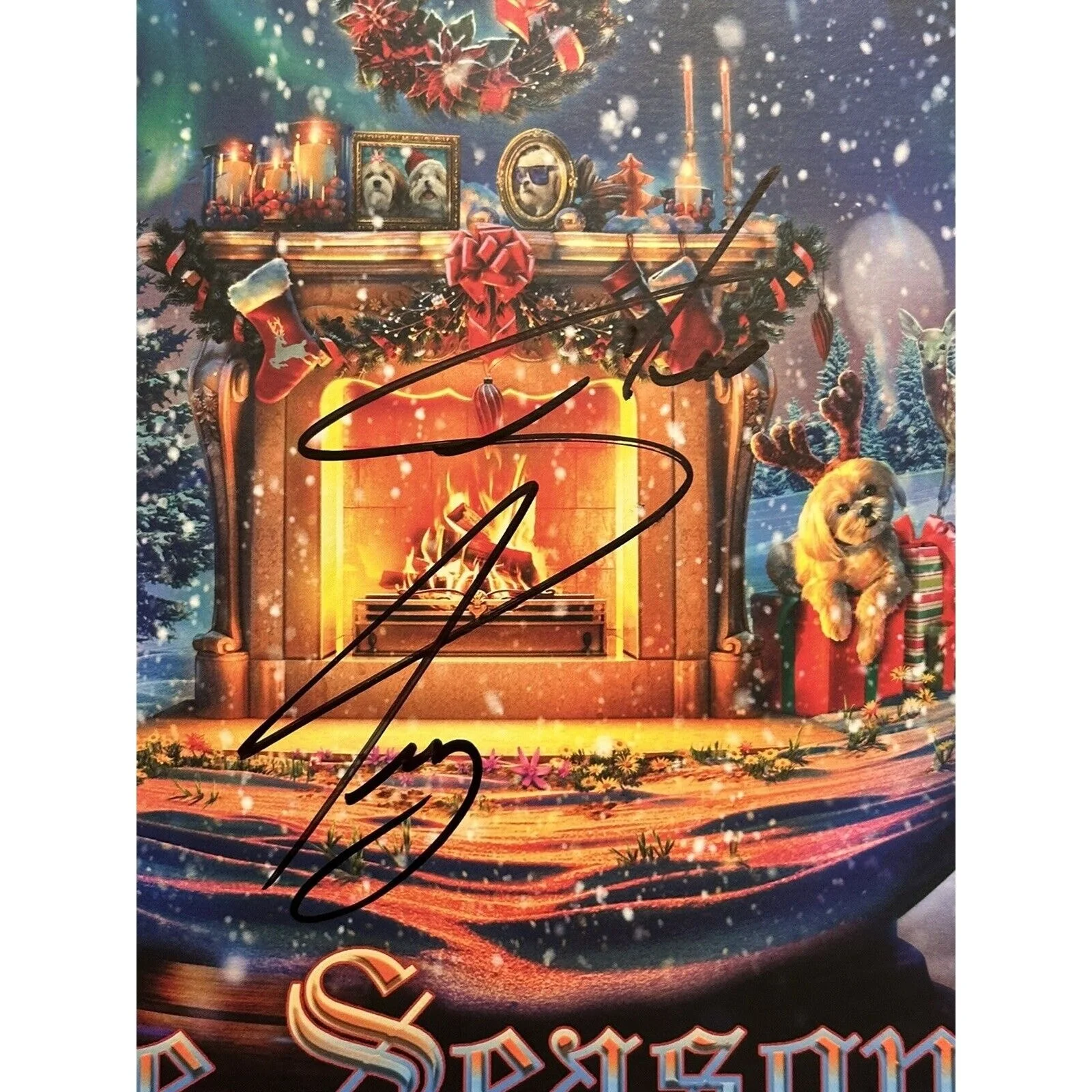 AUTOGRAPHED SIGNED Steve Perry Season 3 Christmas Holiday Xmas Vinyl LP, изображение 4