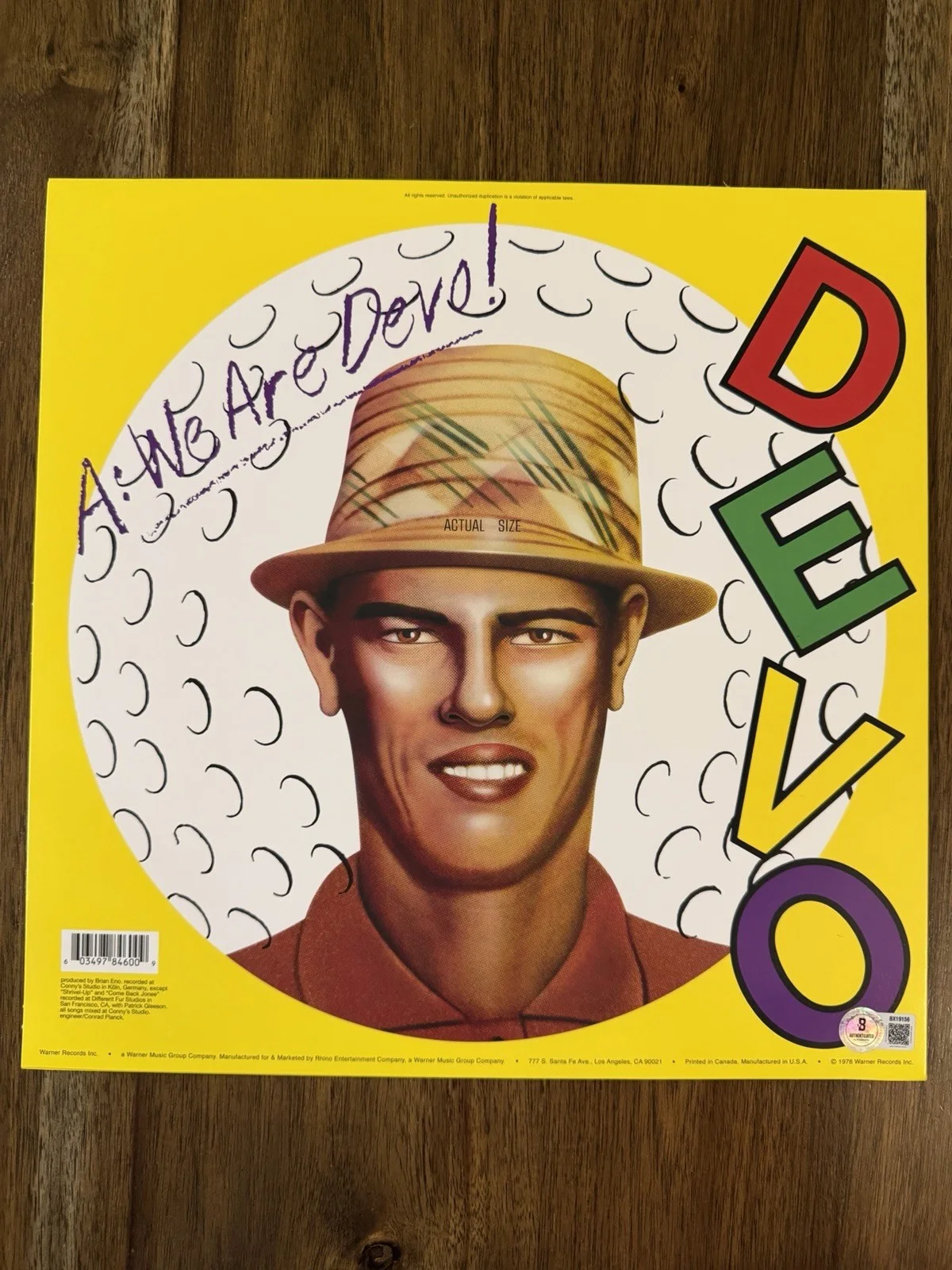 ‘DEVO’ Band Signed Vinyl Album ‘We Are Not Men?’ Mark & Gerald Beckett, image 2