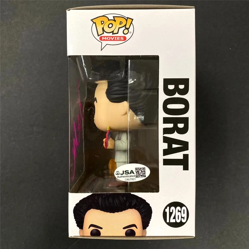 Sacha Baron Cohen signed Borat Funko Pop! #1269 autograph ~ JSA, image 3