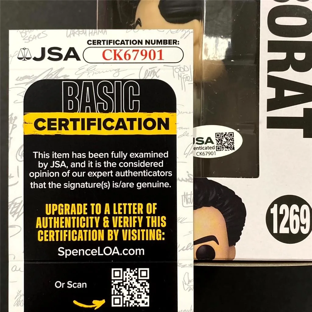 Sacha Baron Cohen signed Borat Funko Pop! #1269 autograph ~ JSA, image 5