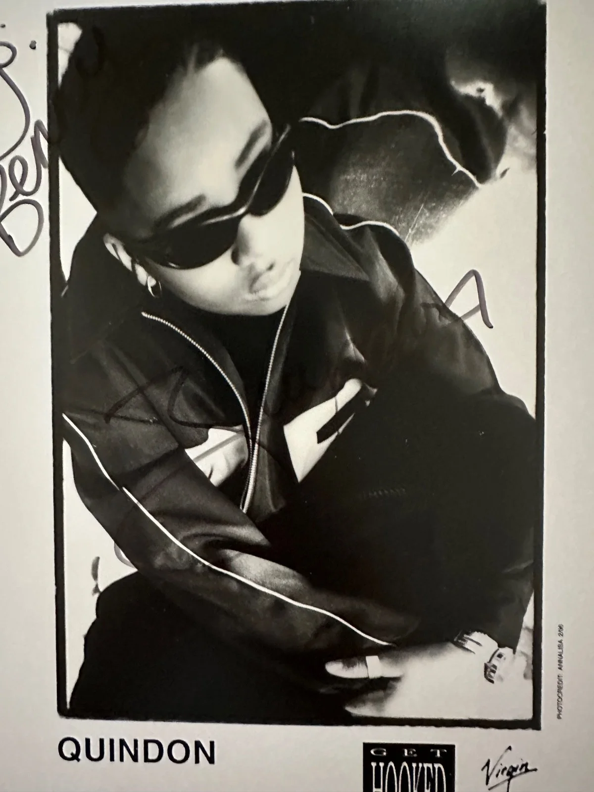 QUINDON B/W PHOTO AUTOGRAPH 90'S HIP HIP AUTHENTIC SIGNED RARE -, image 3