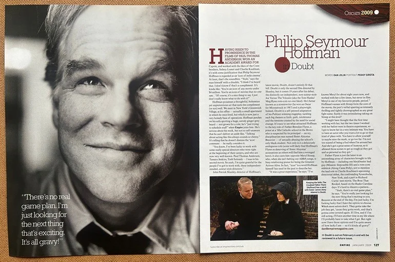 PHILIP SEYMOUR HOFFMAN - 2009 Full page UK magazine poster, изображение 2