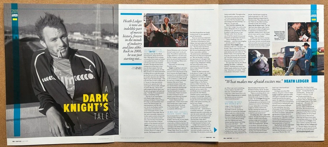 HEATH LEDGER - 2011 Full page UK magazine poster, image 2