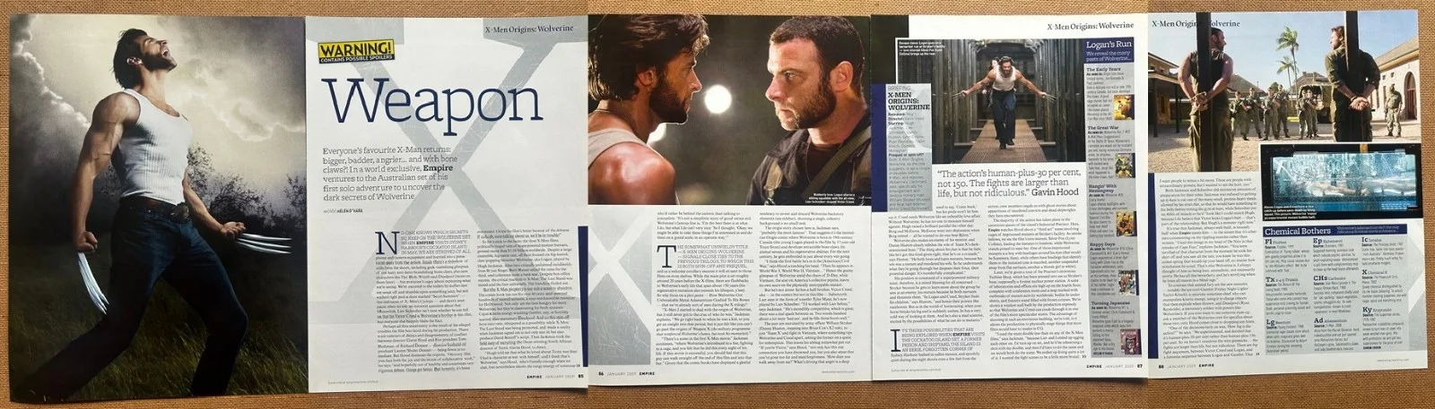 HUGH JACKMAN as WOLVERINE - 2009 Full page UK magazine poster, изображение 2
