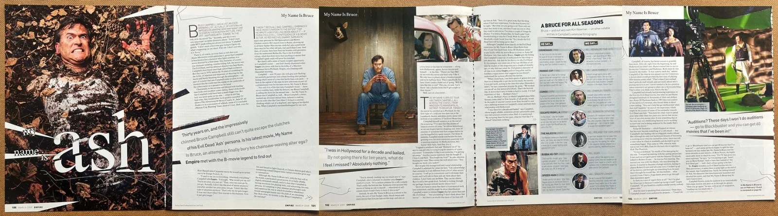 BRUCE CAMPBELL - 2009 full page UK magazine poster, image 2