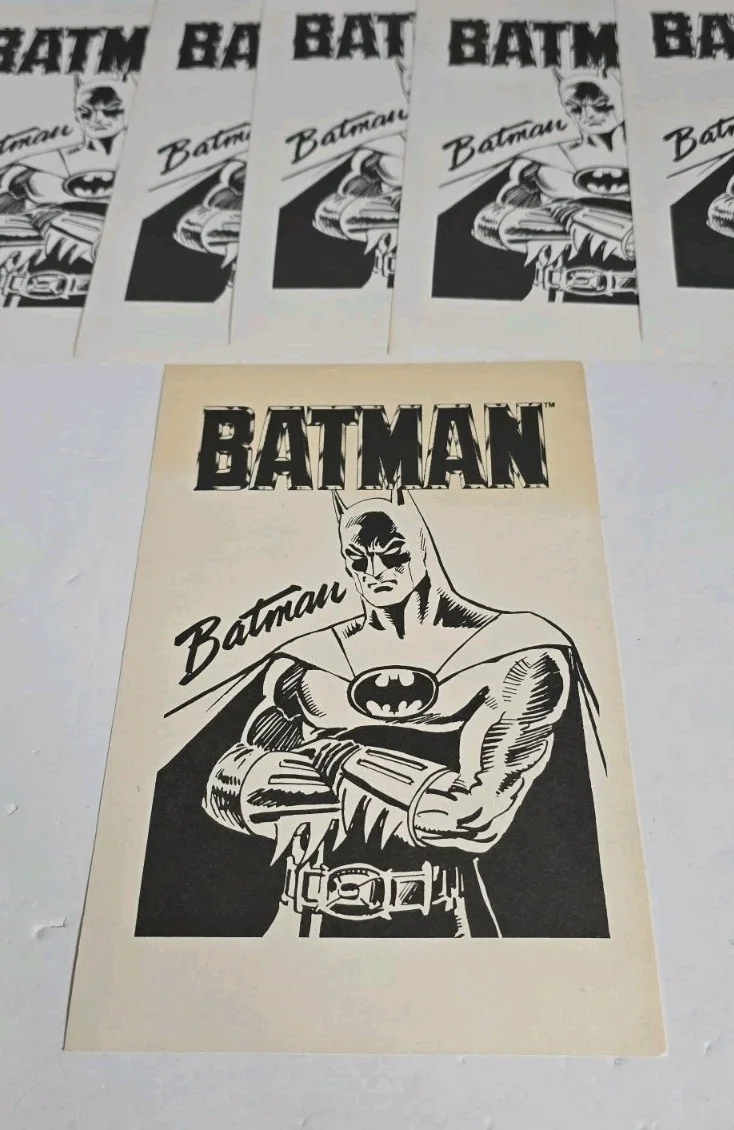 10 BATMAN 1989 5.5 X 8 ³/⁴" PROMO Flyer Johnny's Toy Store Promotional Signing, изображение 4