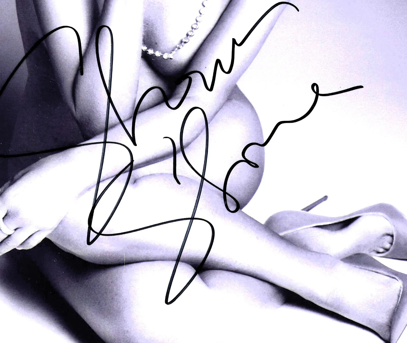 SHARON STONE SIGNED Basic Instinct, TOTAL RECALL Casino COA 8 ¼ x 11 ¾, image 2