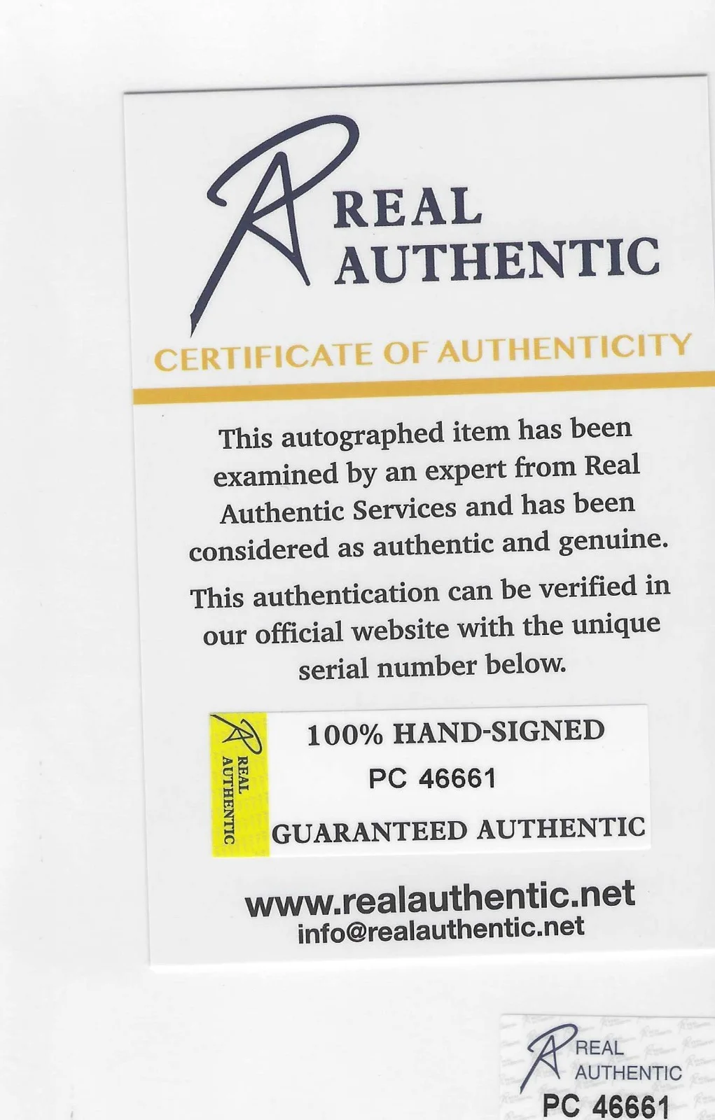 SHARON STONE SIGNED Basic Instinct, TOTAL RECALL Casino COA 8 ¼ x 11 ¾, image 3
