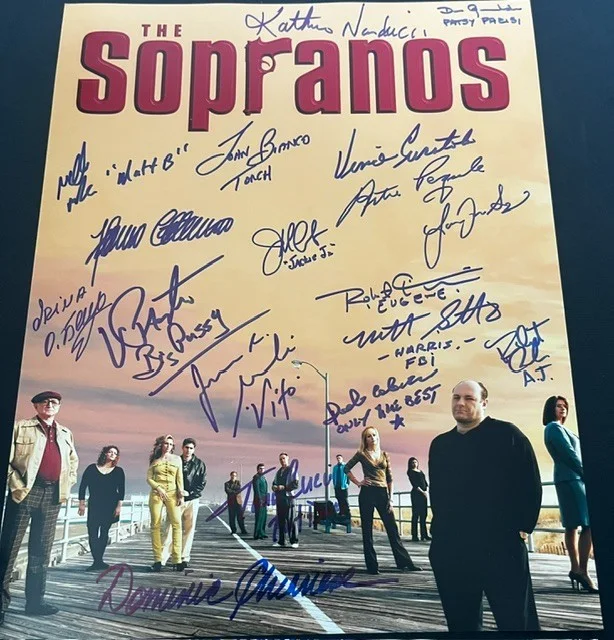 Sopranos Cast — The Sopranos signed cast 11x14 by 14 members AJ, Meadow, JR, Furio etc