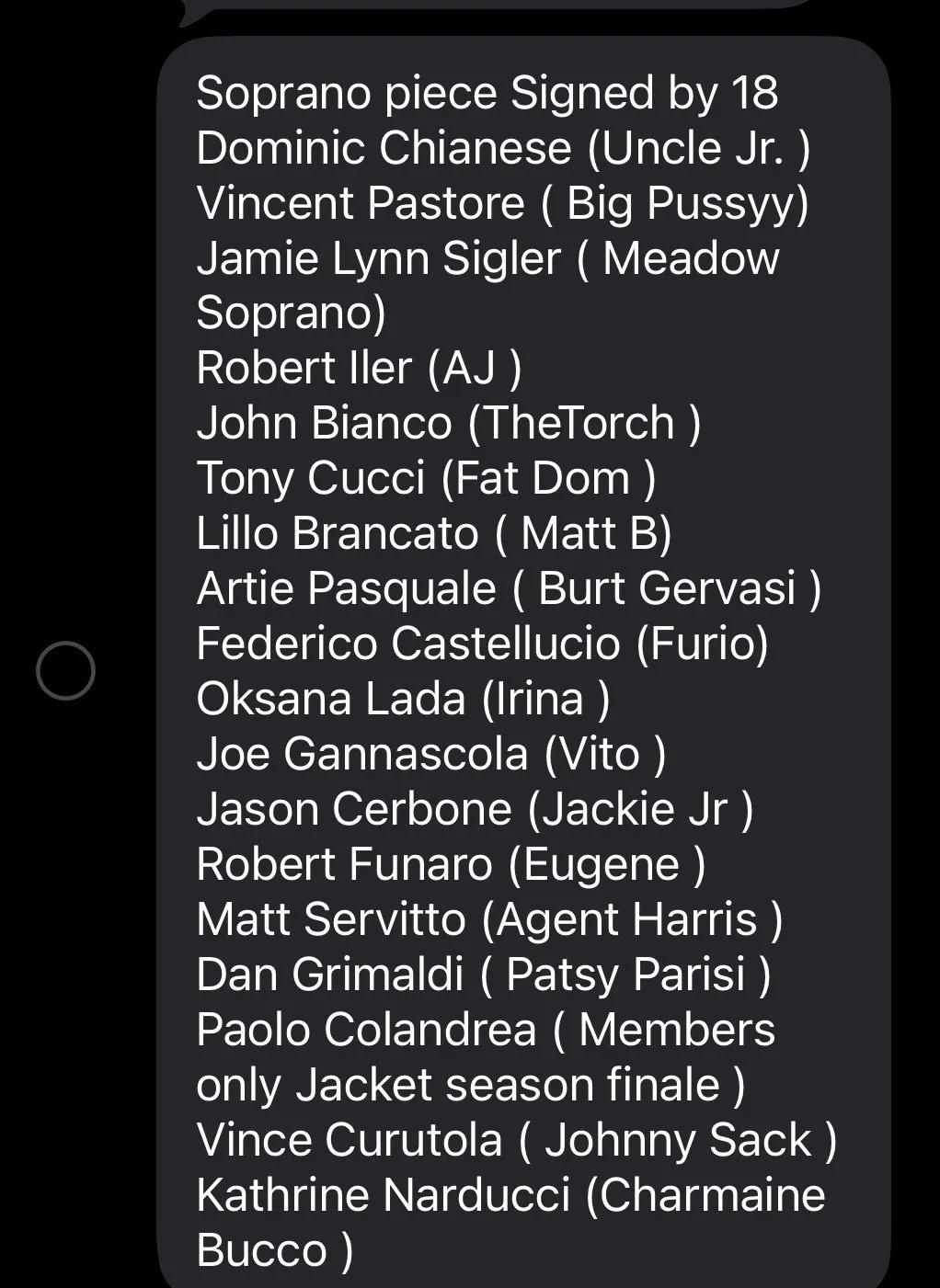 Sopranos Cast — The Sopranos signed cast 11x14 by 14 members AJ, Meadow, JR, Furio etc, изображение 2