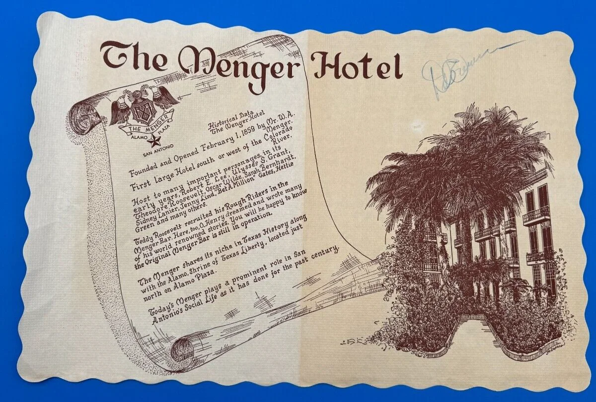 Dale Evans — SIGNED Dale Evans (wife of Roy Rogers) Historic Menger Hotel San Antonio Texas