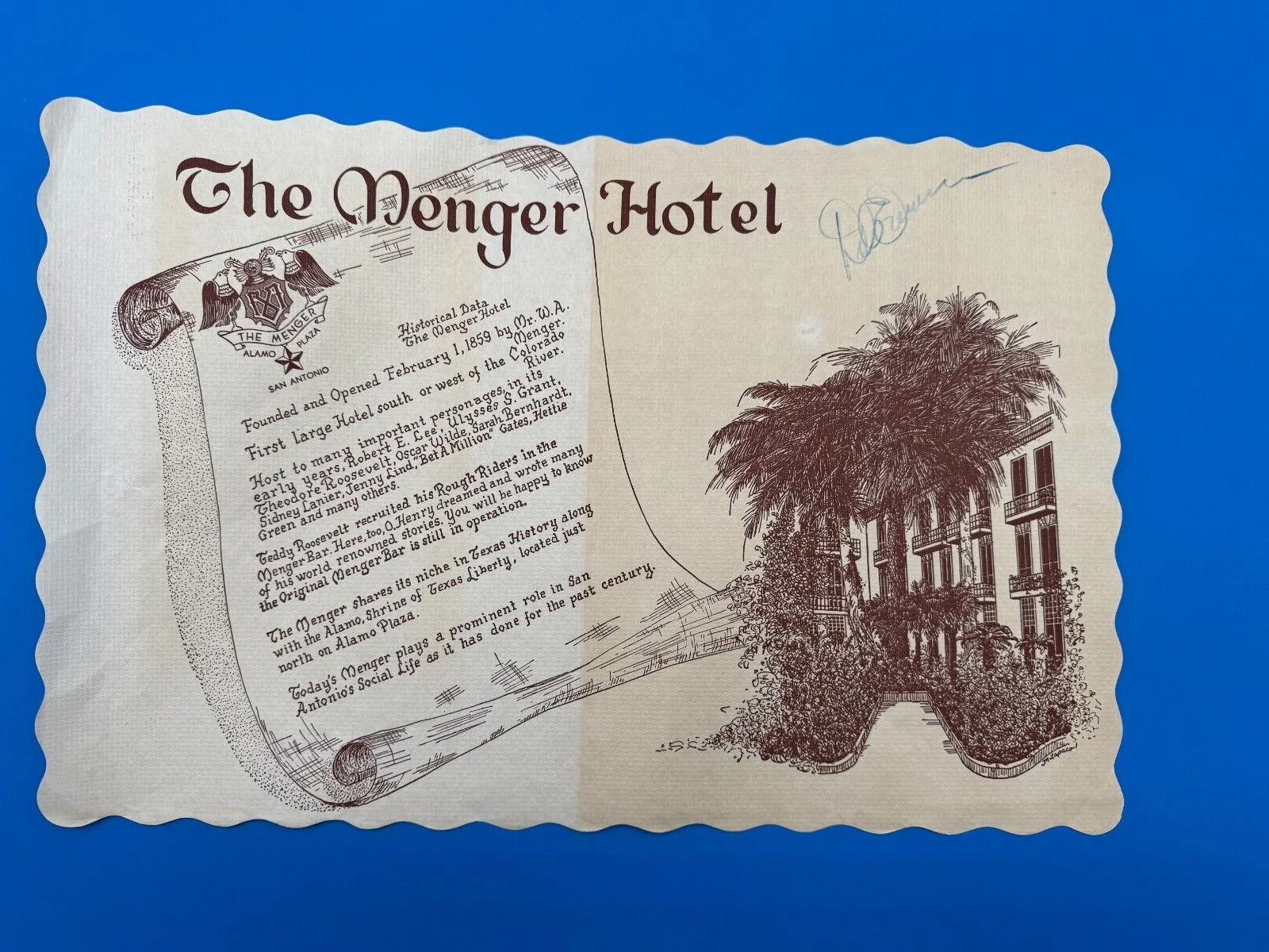 Dale Evans — SIGNED Dale Evans (wife of Roy Rogers) Historic Menger Hotel San Antonio Texas, изображение 3