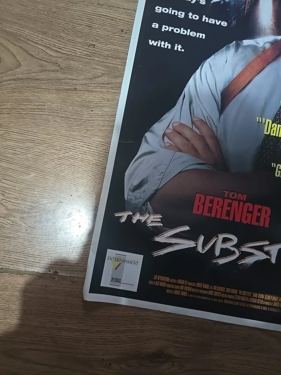 The Substitute Original Video Shop VHS Poster Rare Tom Berenger, image 2