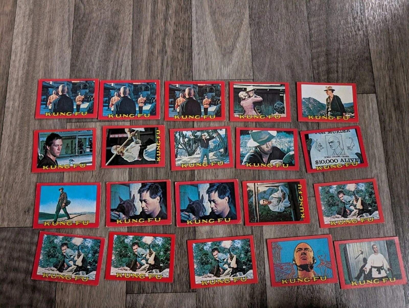 Bundle of Original UK 1970's KUNG-FU Cards (79 in Total- Incomplete +Duplicates), image 4