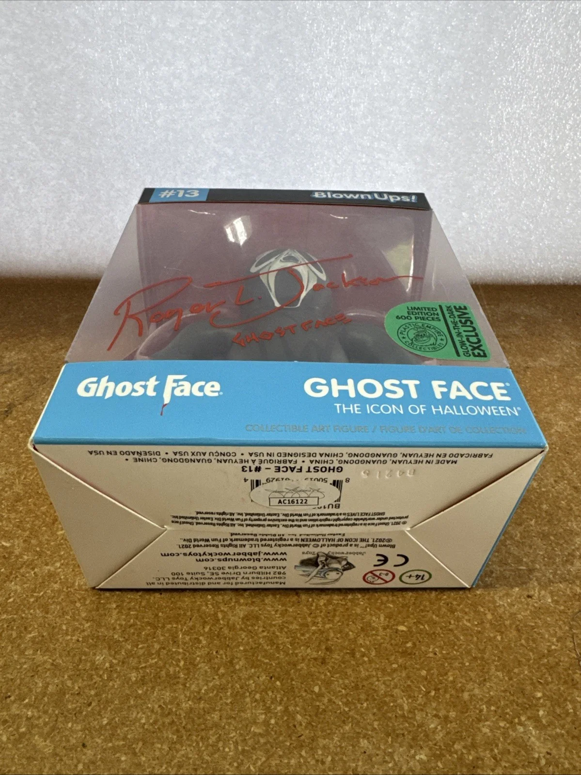 Roger L. Jackson — Roger L. Jackson Signed Scream Blown Ups! Figure GhostFace LE 600 JSA Certified, image 5