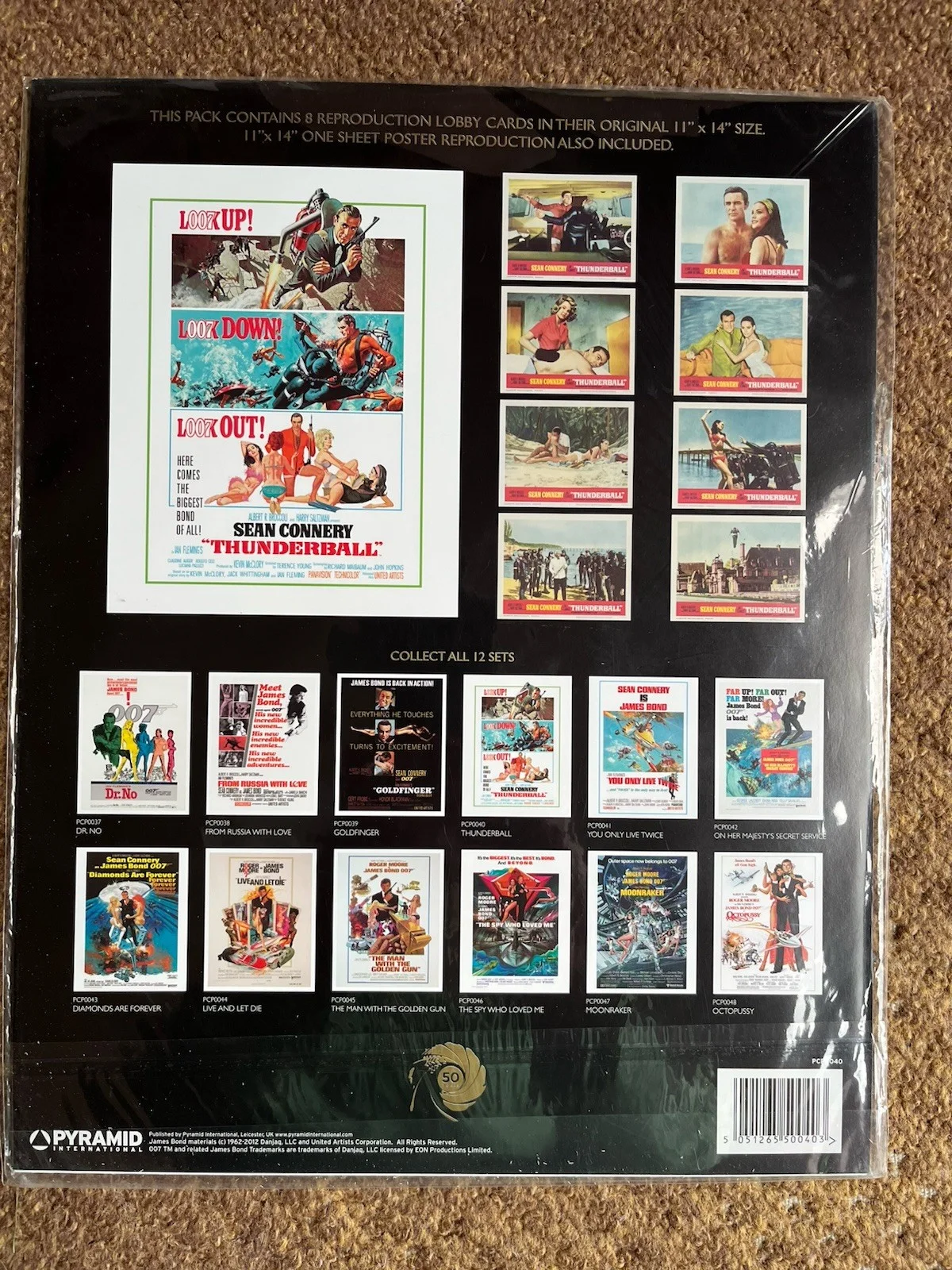 James Bond 50th Anniversary Lobby Card Set Reproduction Thunderball, изображение 2