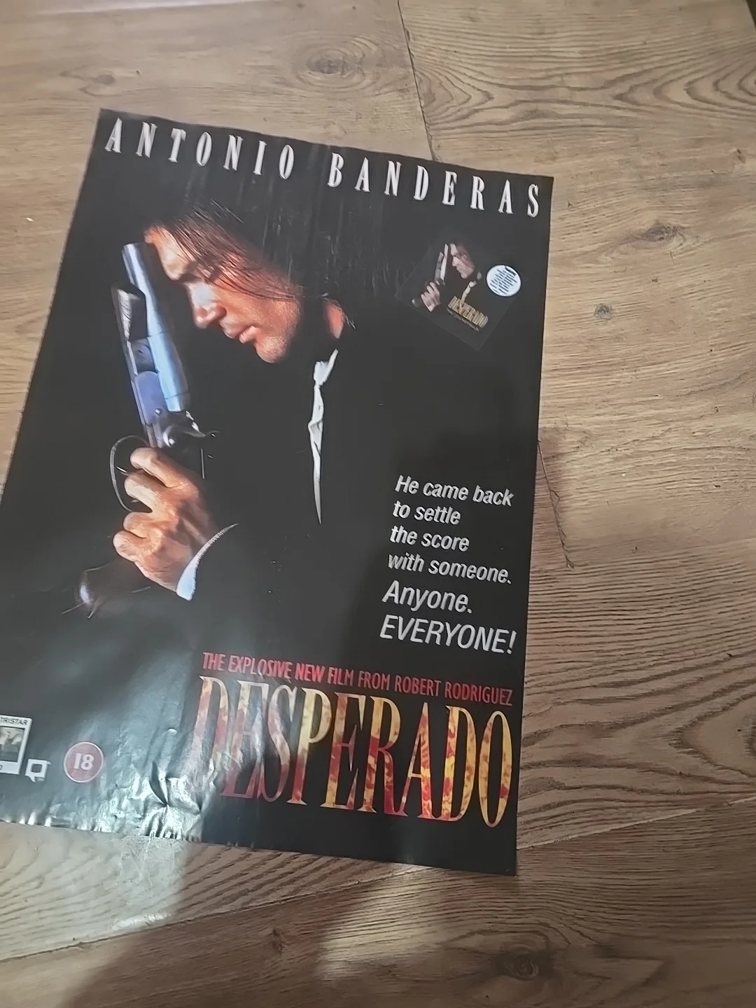Desparado Original Video Shop VHS Poster Rare, изображение 3