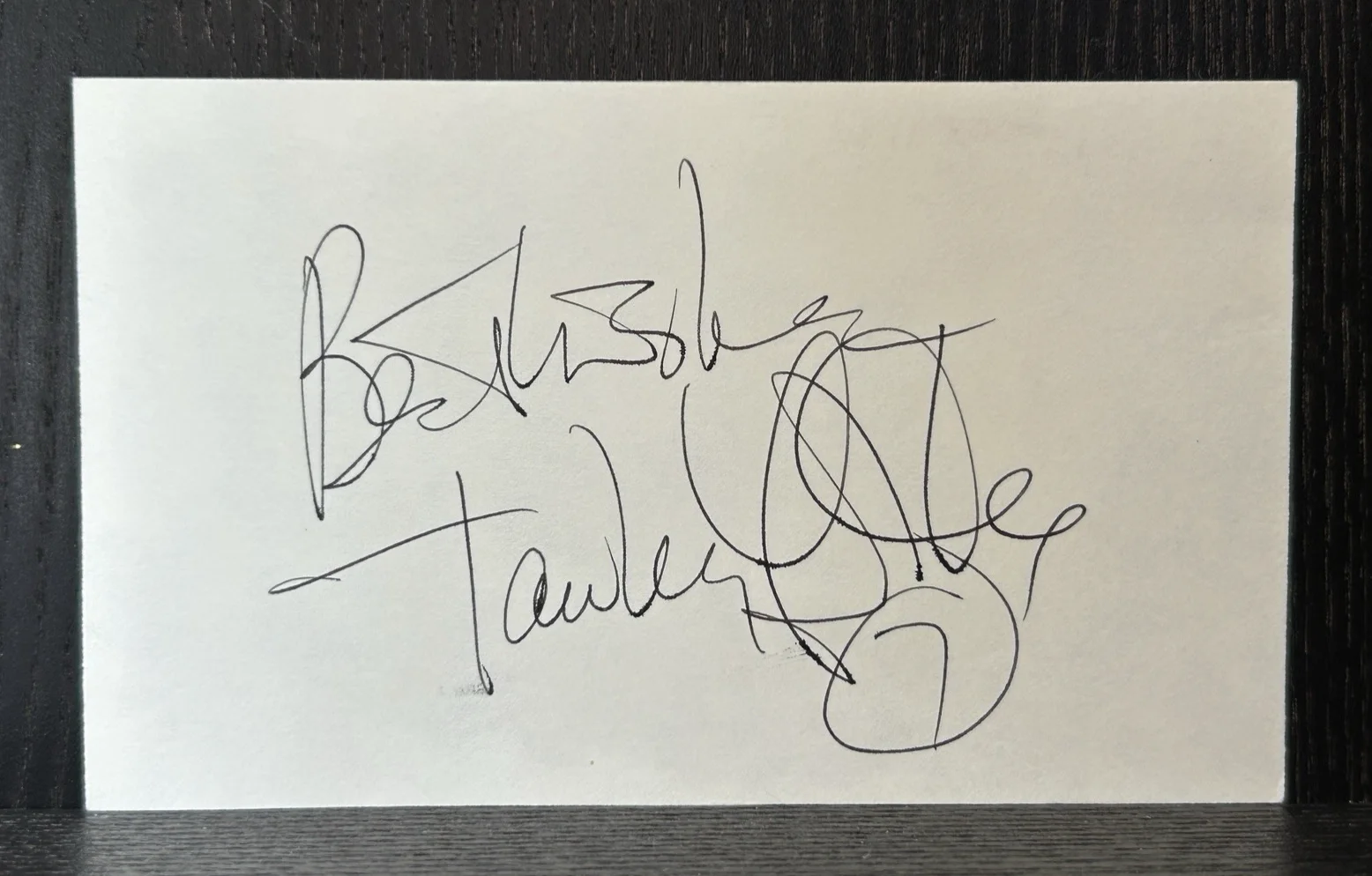 Tawny Little — TAWNY LITTLE HAND SIGNED CARD Original Autograph MISS AMERICA 1976 Money Talks