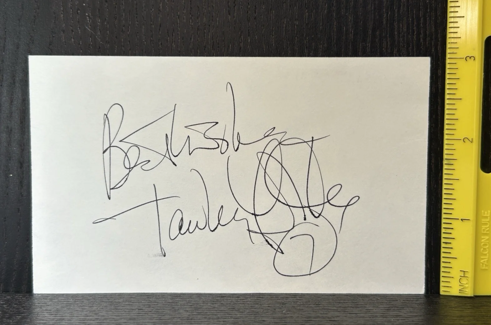 Tawny Little — TAWNY LITTLE HAND SIGNED CARD Original Autograph MISS AMERICA 1976 Money Talks, изображение 2