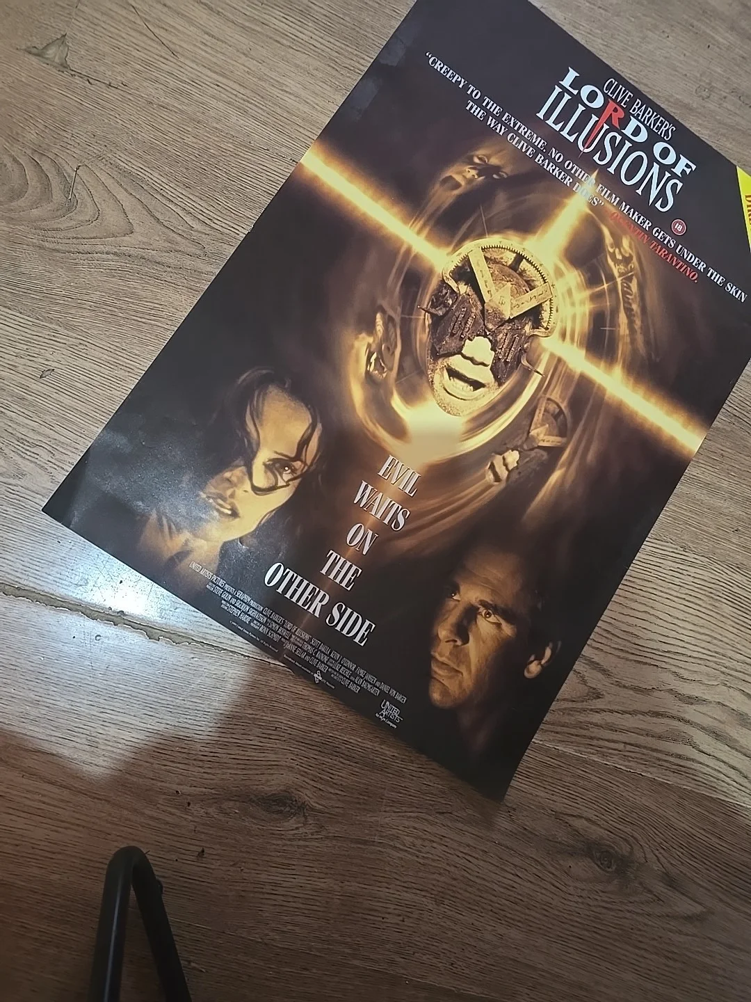 Clive Barkers Lord Of Illusions Original Video Shop VHS Poster Rare, изображение 3
