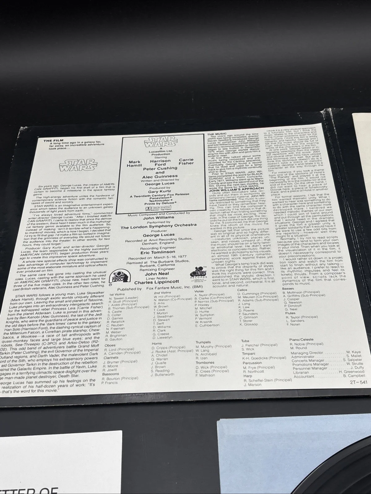 JOHN WILLIAMS Signed STAR WARS 1977 Soundtrack LP PROMO DEMO COPY BECKETT BAS***, image 5