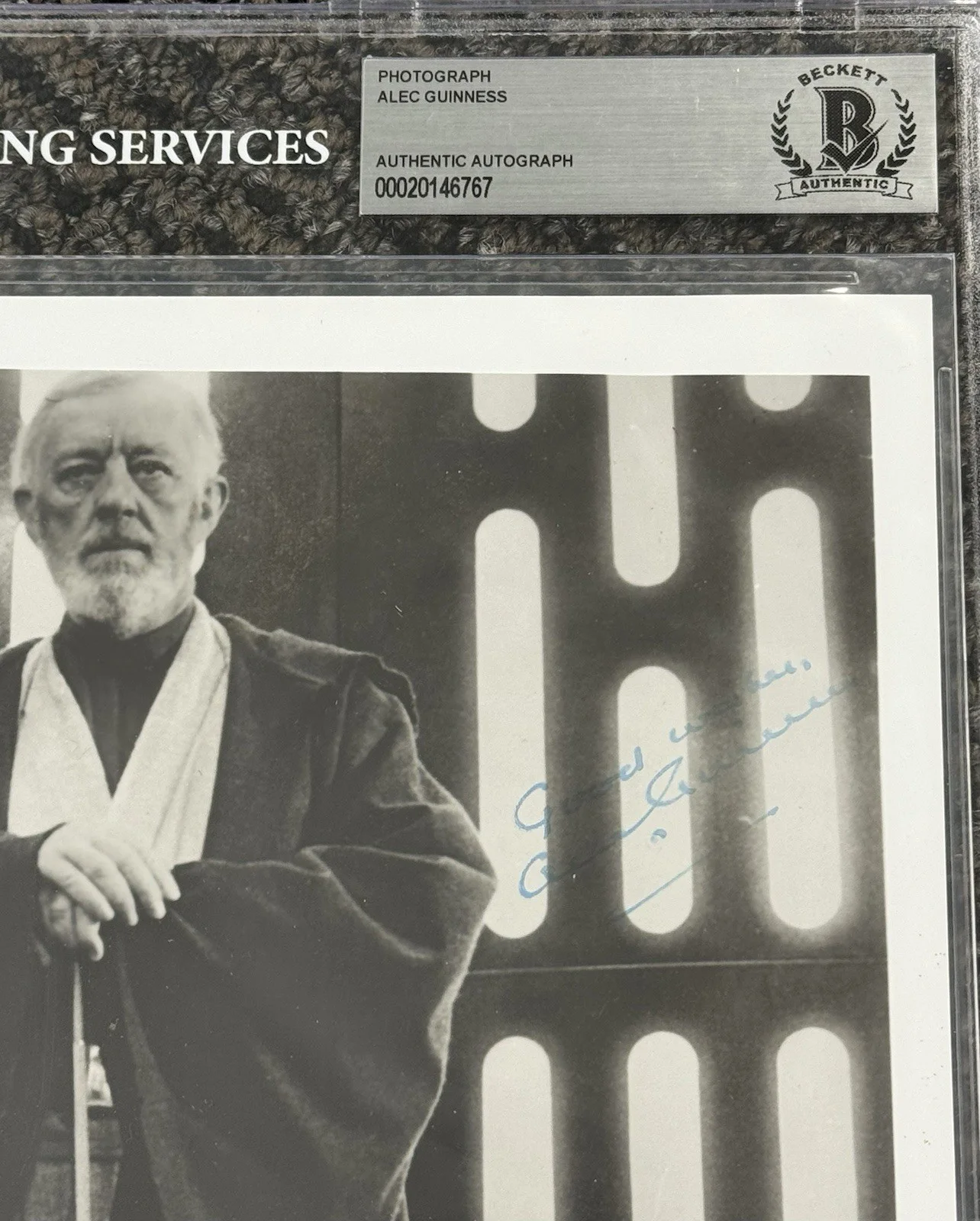 Alec Guinness — Alec Guinness Signed Autograph Star Wars Obi Wan Kenobi 8x10 Photo Beckett BAS, изображение 2