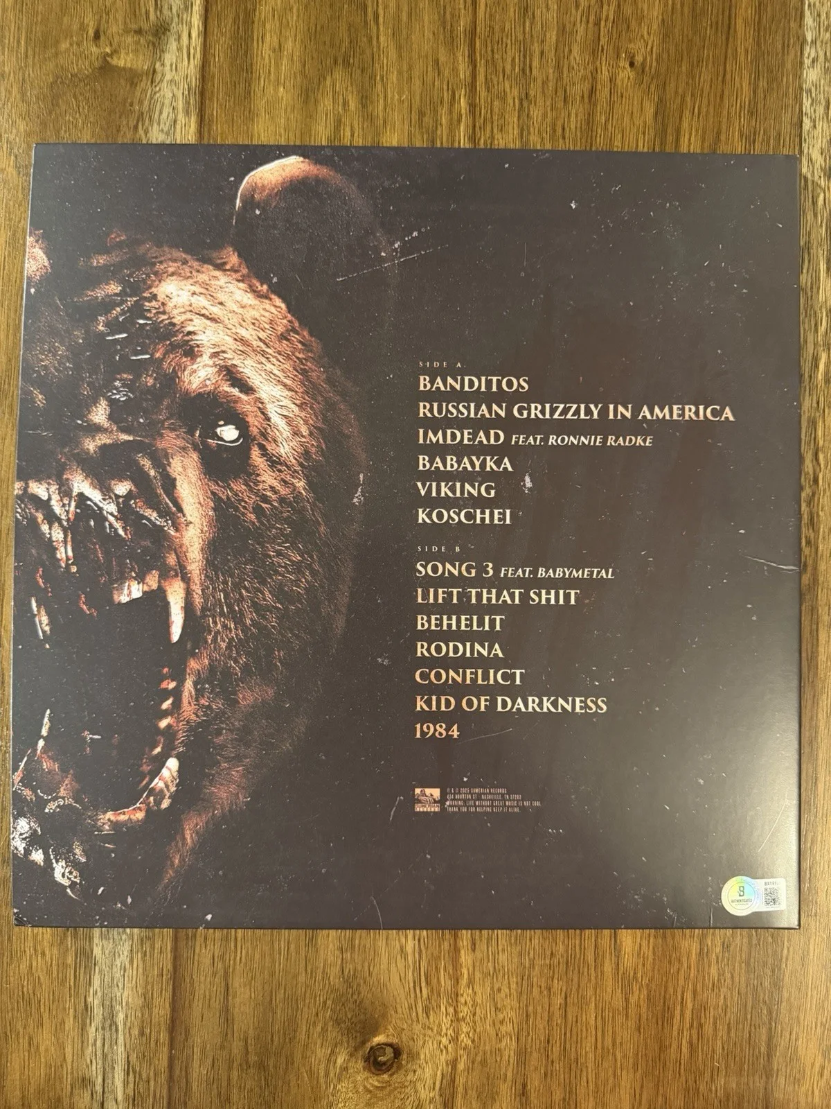Alex Terrible ‘Slaughter To Prevail’ Signed Vinyl Album ‘Grizzly’ Beckett, изображение 2