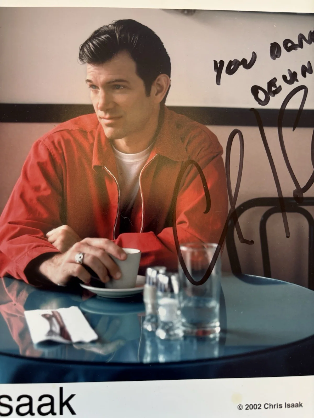 Chris Isaak SIGNED 8x10 Photo - "You Dance Divine" Song Lyric Autograph - RARE!, изображение 5