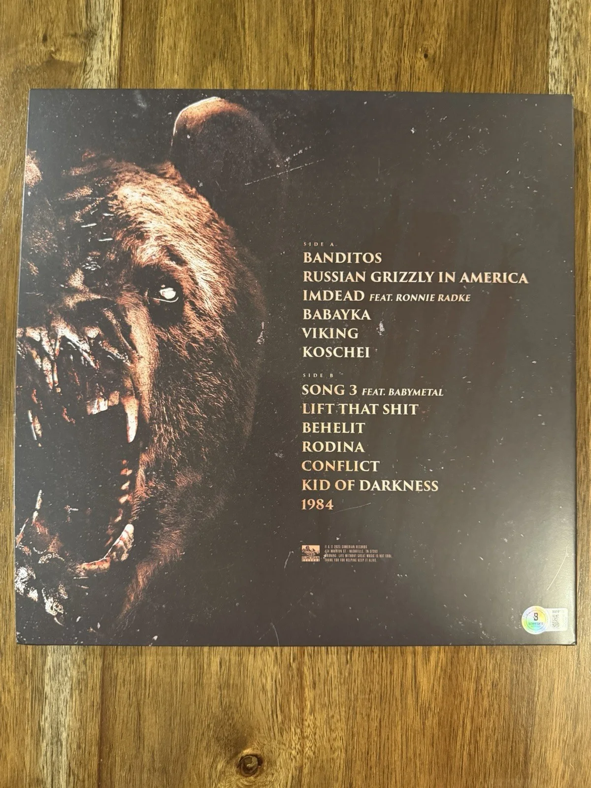 Alex Terrible ‘Slaughter To Prevail’ Signed Vinyl Album ‘Grizzly’ Beckett, image 2