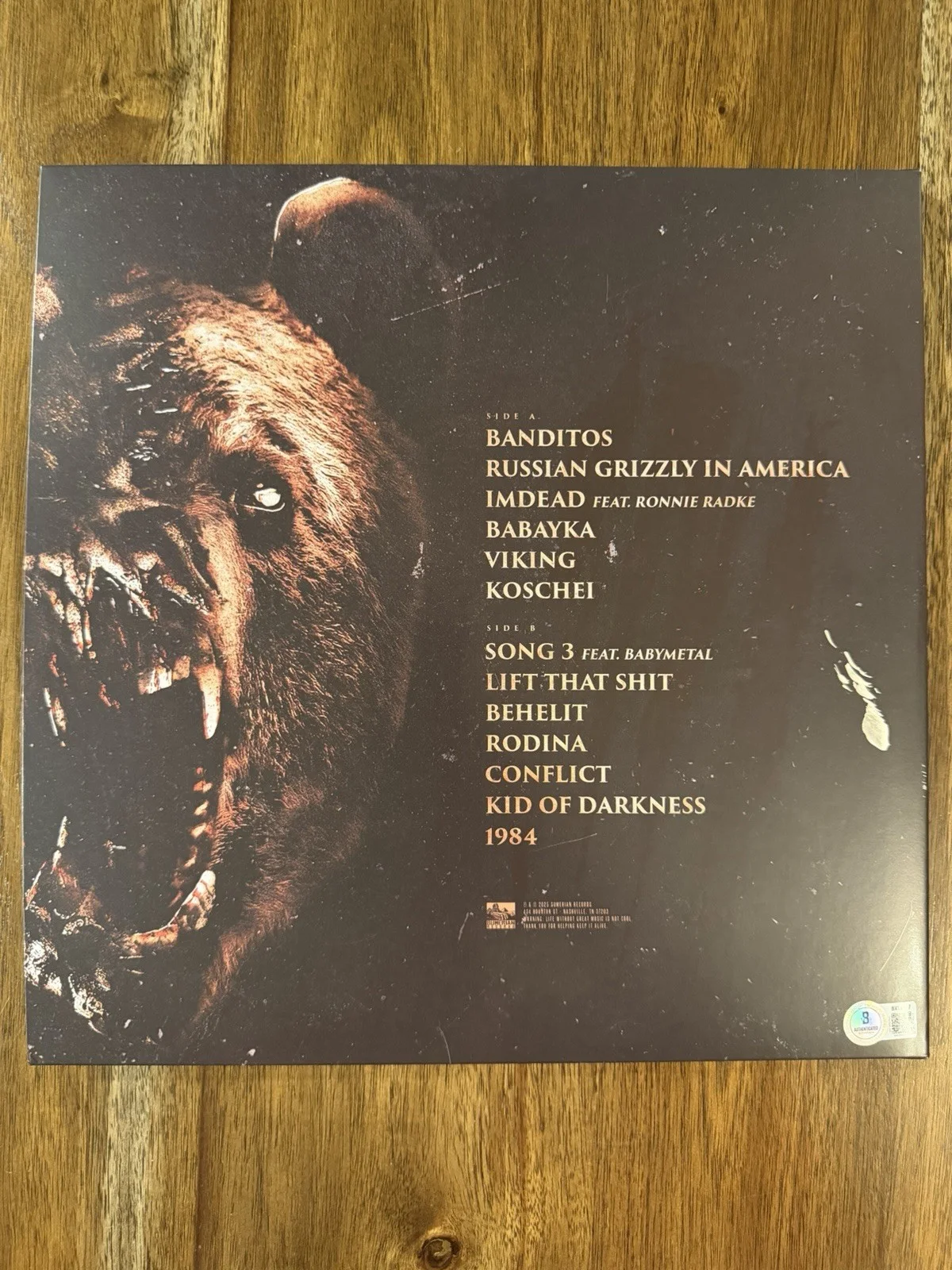 Alex Terrible ‘Slaughter To Prevail’ Signed Vinyl Album ‘Grizzly’ Beckett, изображение 2