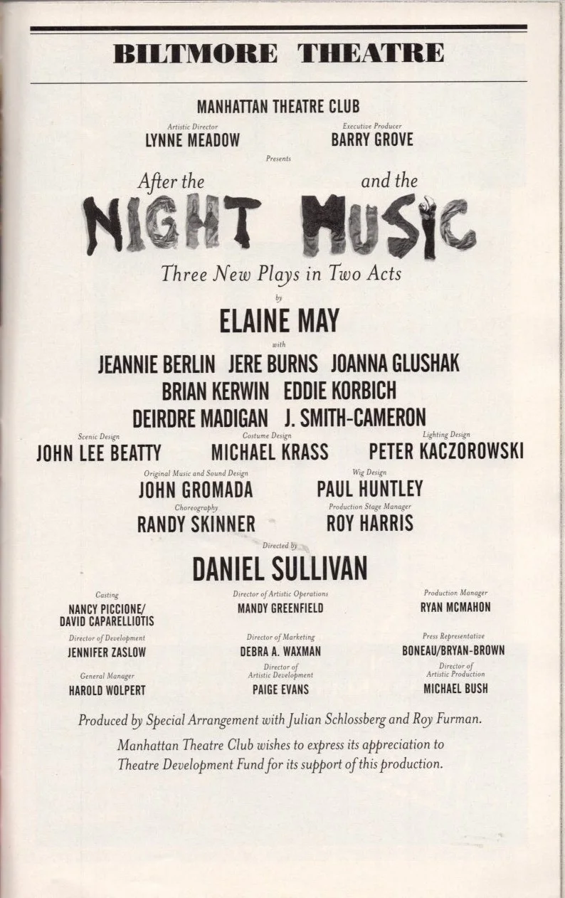 Cast — After the Night and the Music signed autographed cast playbill, изображение 2