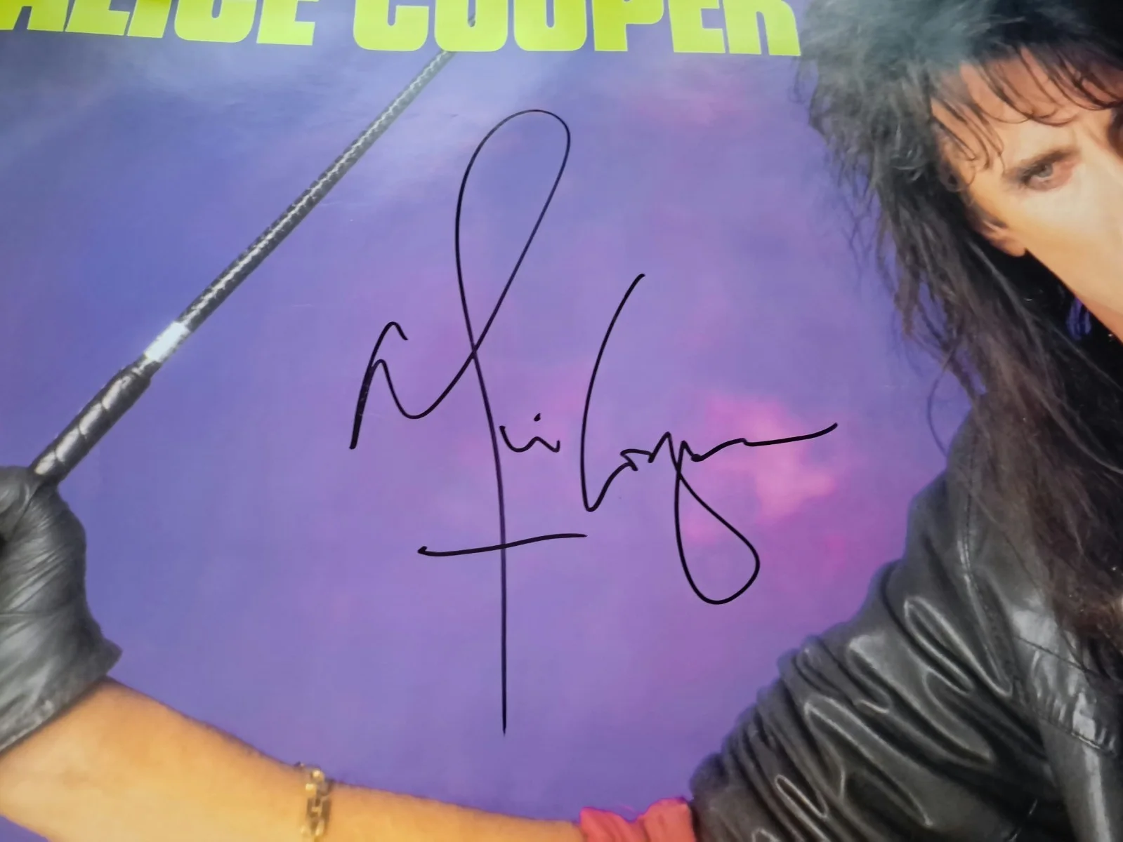 ALICE COOPER SIGNED POSTER 36X24 1989 JSA COA, image 2
