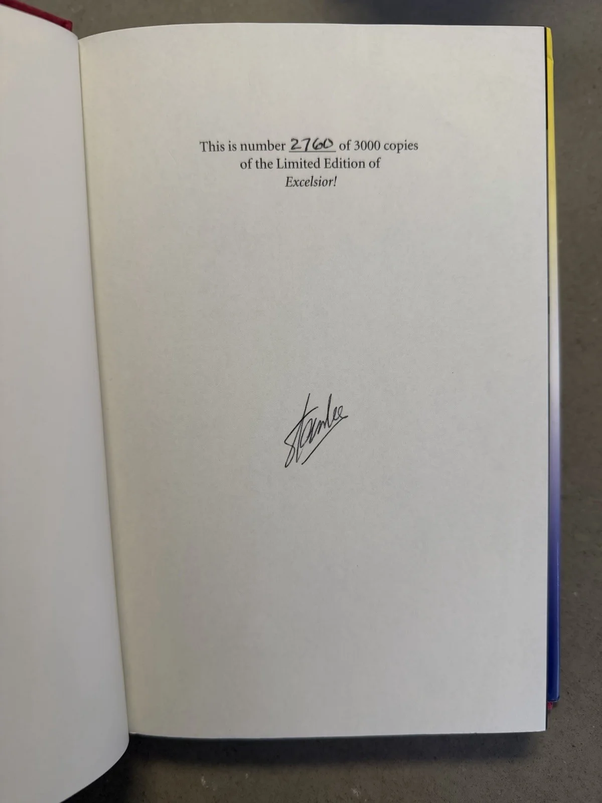 STAN LEE MARVEL EXCELSIOR! THE AMAZING LIFE HARDCOVER BOOK /3000 AUTHENTIC RARE, изображение 2