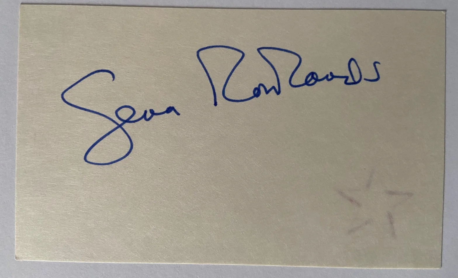 Gena Rowlands Signed 3" x 5" Index Card, image 3