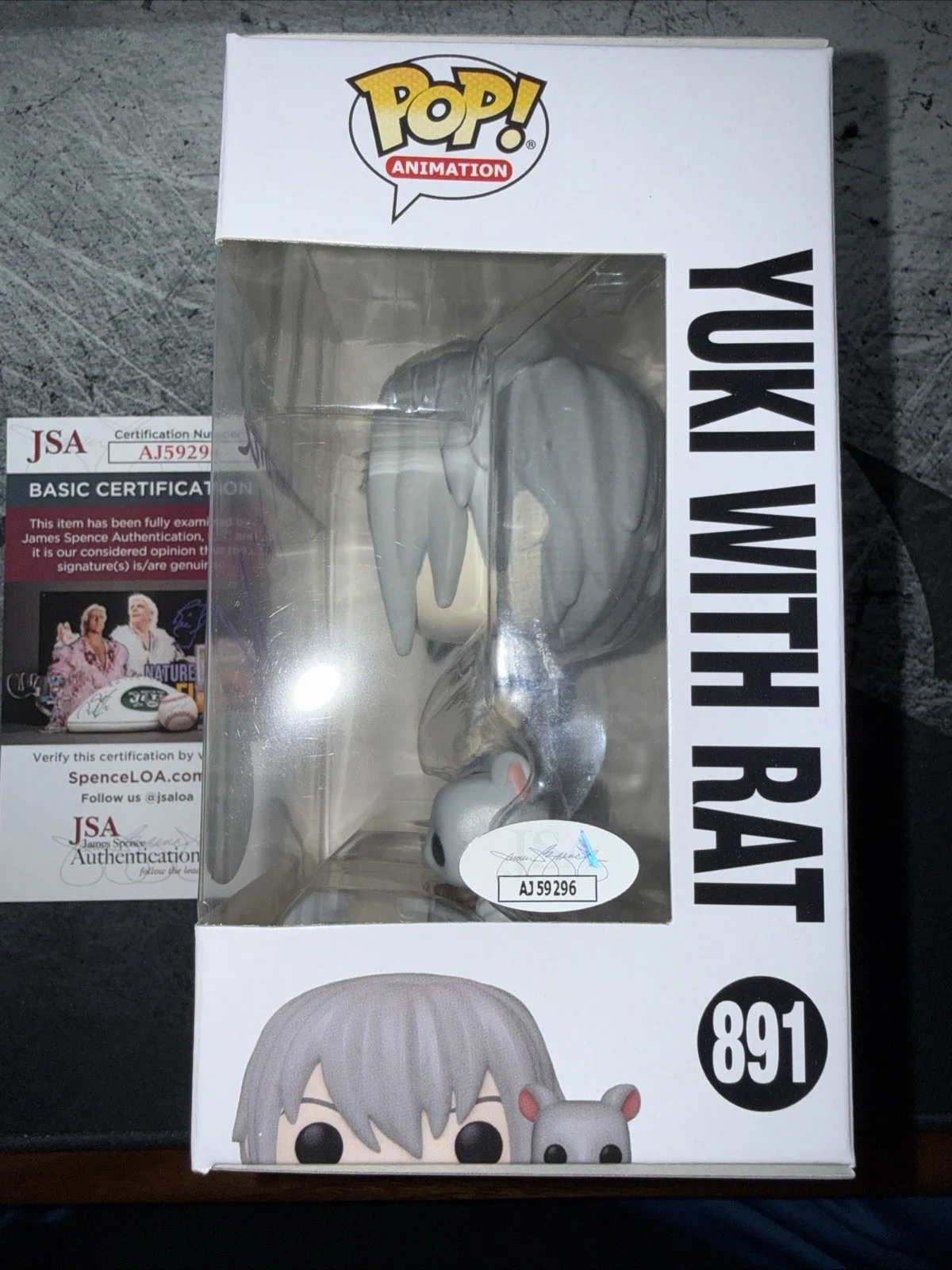 ERIC VALE — ERIC VALE SIGNED YUKI SOMA WITH RAT FUNKO FRUITS BASKET ANIME AUTOGRAPH JSA 634, image 3