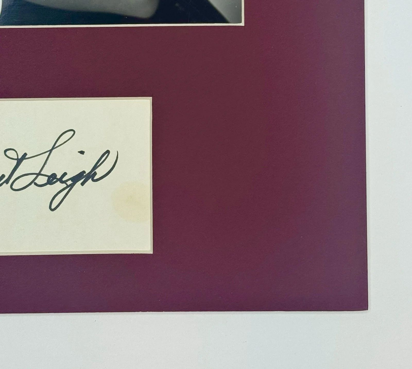 Janet Leigh — Janet Leigh *SIGNED* Matted Photo Display (11x14 in) ~(Psycho Actress)~ RARE, image 3