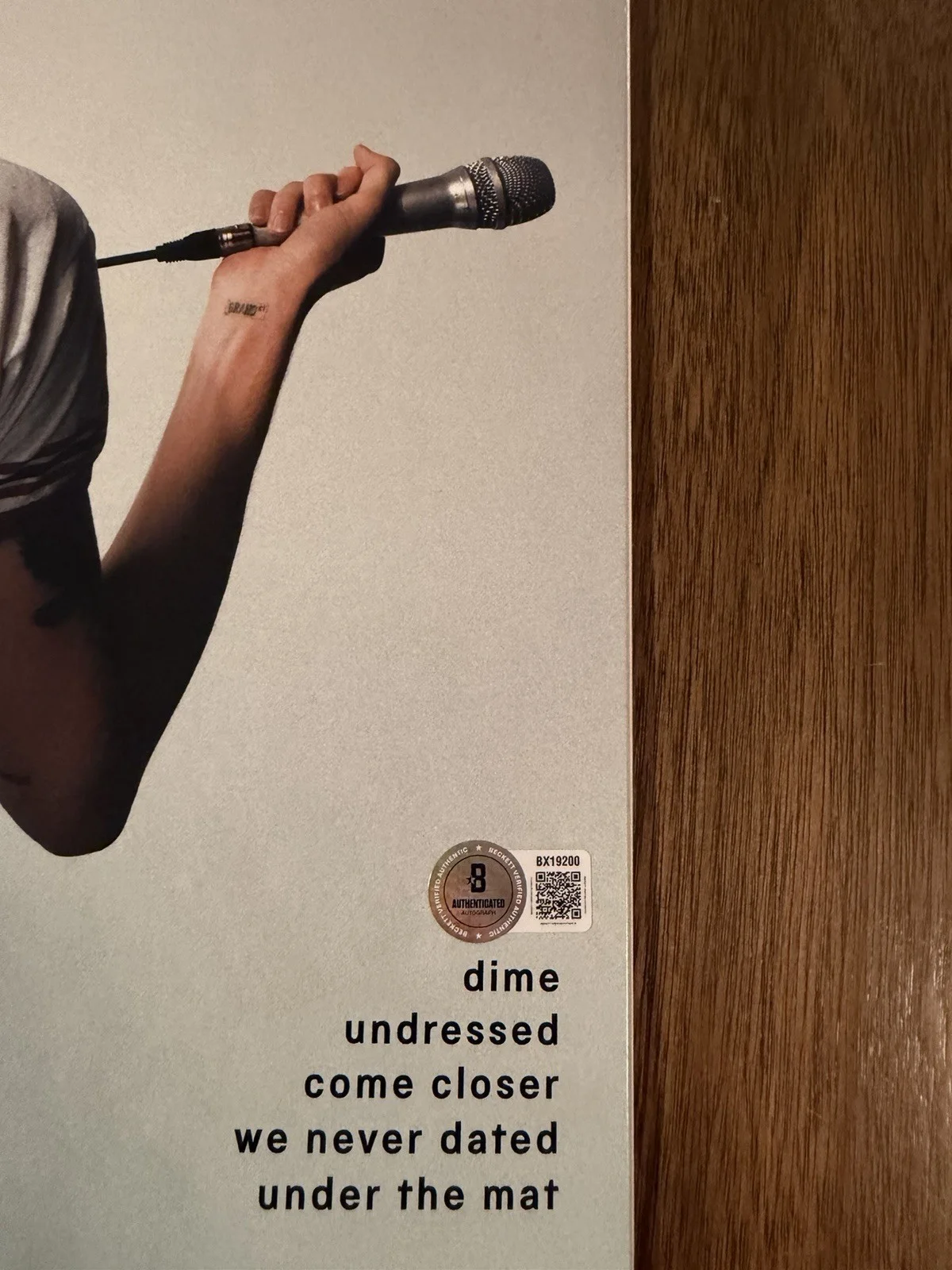 ‘Sombr’ Signed Vinyl Album ‘I Barely Know Her’ Beckett Certified, image 3