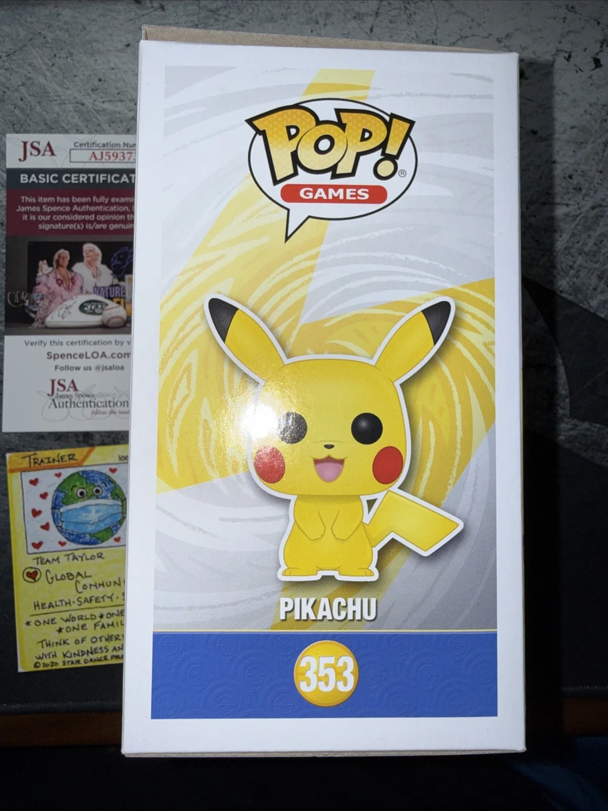 VERONICA TAYLOR — VERONICA TAYLOR SIGNED PIKACHU FLOCKED FUNKO GAMESTOP Exclu POKEMON JSA w/qoute, image 4