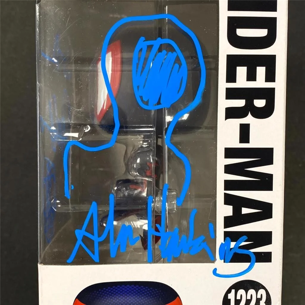 Artists Hawkins, J. Dos Santos, Thompson signed Spider-Verse Funko Pop auto JSA, image 4