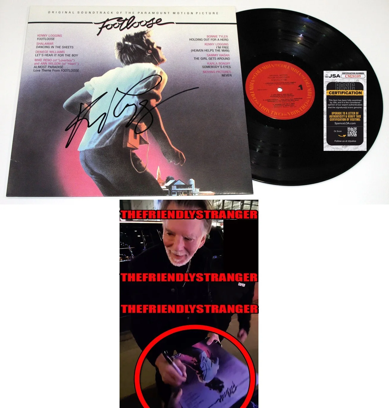 Kenny Loggins — Kenny Loggins signed "FOOTLOOSE" Vinyl Album EXACT PROOF b Autographed JSA COA